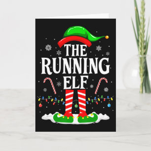 Der laufende Elf Weihnachten Laufend Lustiger Läuf Karte