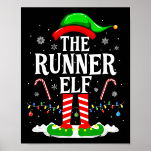 Der Läufer Elf Weihnachten Lustige Läufer Weihnach Poster