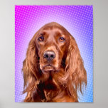 Der lebendige irische Setter Pop Art Poster<br><div class="desc">Feiern Sie die Eleganz und Energie des Irish Setter mit diesem lebendigen Pop Art Design! Mit einer dynamischen und bunten Darstellung der geliebten Rasse fügt dieses Kunstwerk jedem Raum eine lebendige und moderne Touch hinzu. Ideal für Hundefreunde und Pop-Kunstliebhaber. Mit diesem auffälligen und stilvollen Design präsentieren Sie Ihre Liebe für...</div>