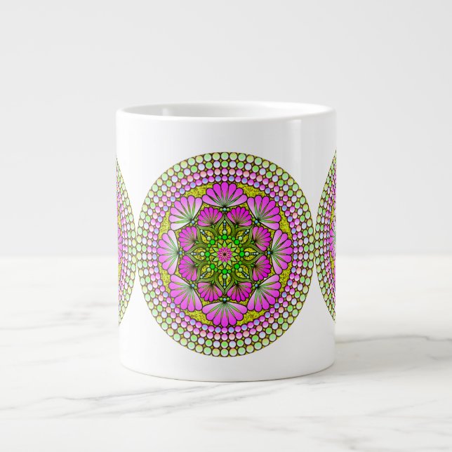 Der lebendige Multicolor Jumbo Art Cup Jumbo-Tasse (Vorderseite)