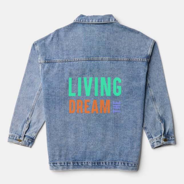 Der Lebenstraum - Inspiration für Lifestyle Jeansjacke (Rückseite)