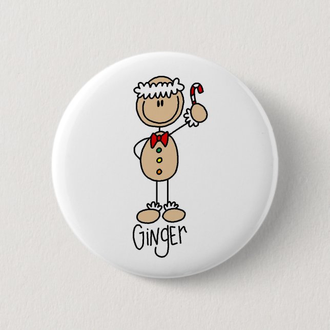 Der Lebkuchen-Mann-Knopf Button (Vorderseite)