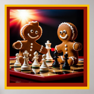 Der Lebkuchenmann schüttelt mit seiner Schwester Poster