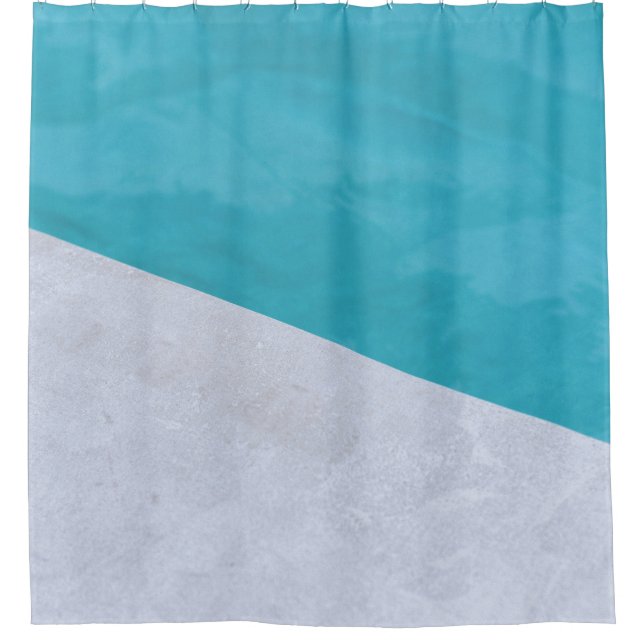 Der leere graue Boden am Pool Duschvorhang (Vorderseite)