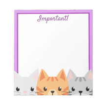 Der leere Notepad der Katze