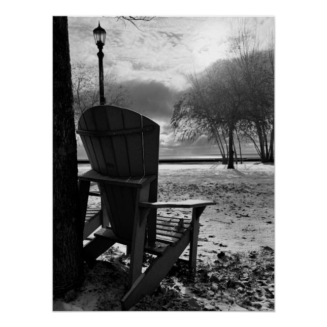Der leere Stuhl am See Poster (Vorderseite)