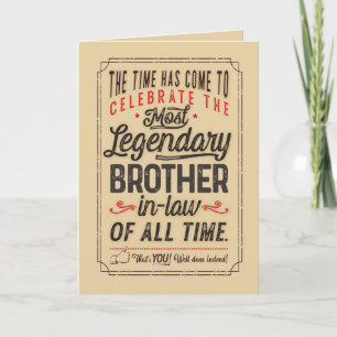 Der legendärste Schwiegerbruder aller Zeiten Karte