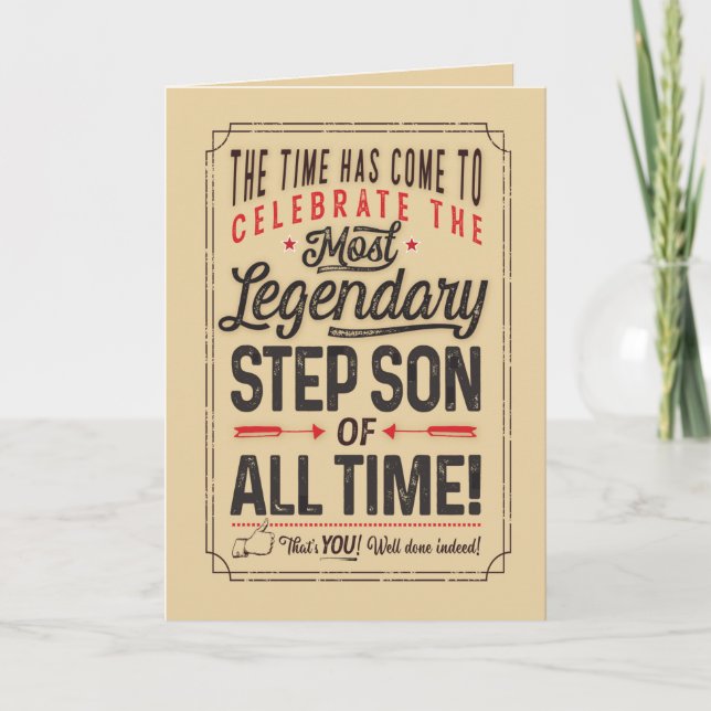 Der legendärste Sohn aller Time Card Karte (Vorderseite)