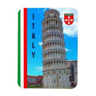 Der lehnende Turm von Pisa und von italienischen Magnet