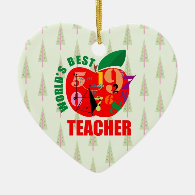 Der Lehrer-Apples | der Welt beste Mathe-Geometrie Keramik Ornament (Vorne)
