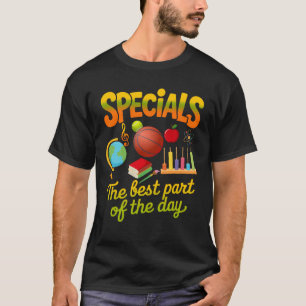 Der Lehrer bestimmt den besten Teil der täglichen T-Shirt