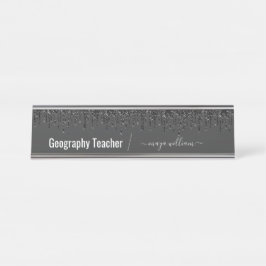 Der Lehrer der Geografie, Geschenk des schicken Le Schreibtischnamensplakette
