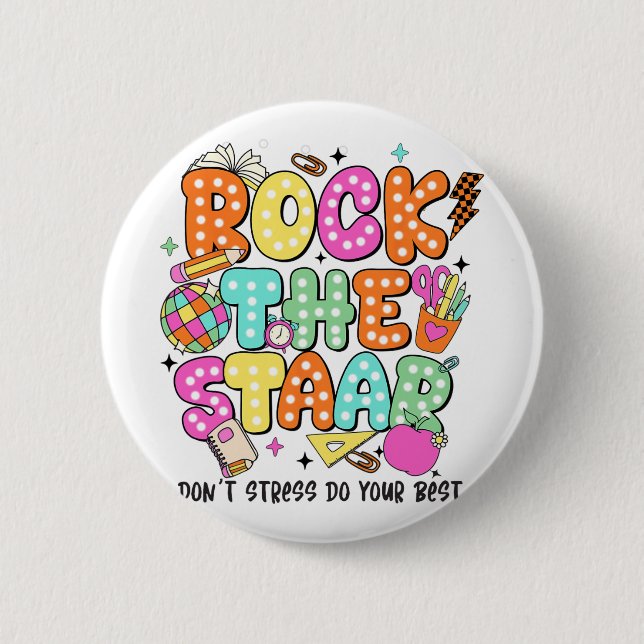 Der Lehrer des Teststaates Motivierend Testing Da Button (Vorderseite)