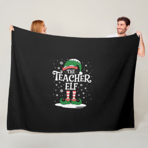 Der Lehrer-Elfen-Weihnachtsfamilien-Matching-Grupp Fleecedecke