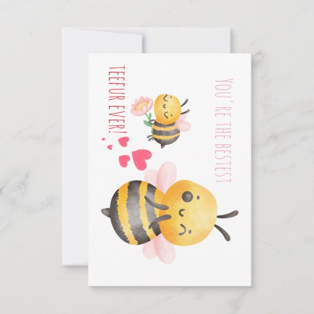 Der Lehrer für Wasserfarben-Bienen dankt Ihnen für Dankeskarte (Vorderseite)
