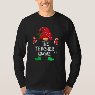 Der Lehrer Gnom Weihnachten Lehrer Santa Hut Licht T-Shirt