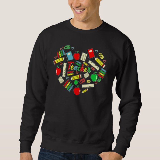 Der Lehrer Inspirierte auf S Sweatshirt (Vorderseite)