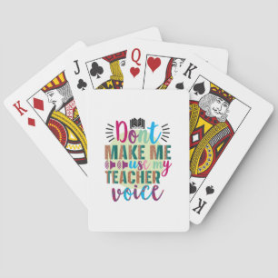 Der Lehrer lässt mich meine Lehrerstimme nicht ben Spielkarten