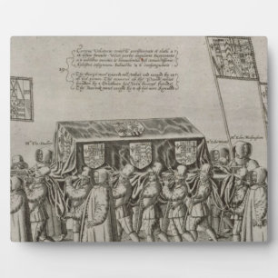 Der Leichenzug von Sir Philip Sidney (1554-158 Fotoplatte
