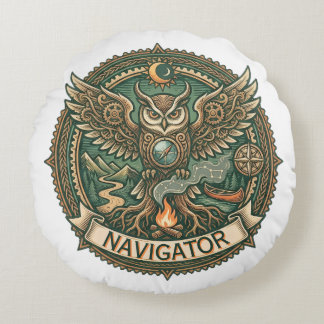 Der Leitfaden des Navigators Rundes Kissen