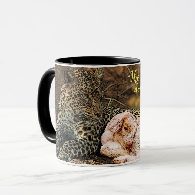 "Der Leopard soll die unten mit dem Kind " Jesaja Tasse (Vorderseite Links)