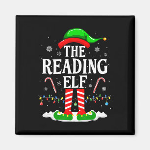Der lesende Elf Weihnachten Lustiger Buchliebhaber Magnet