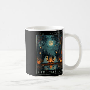 Der Leser bucht Niedliches Spooky Ghost Reading Bo Kaffeetasse