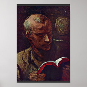 Der Leser durch Daumier Honoré Poster