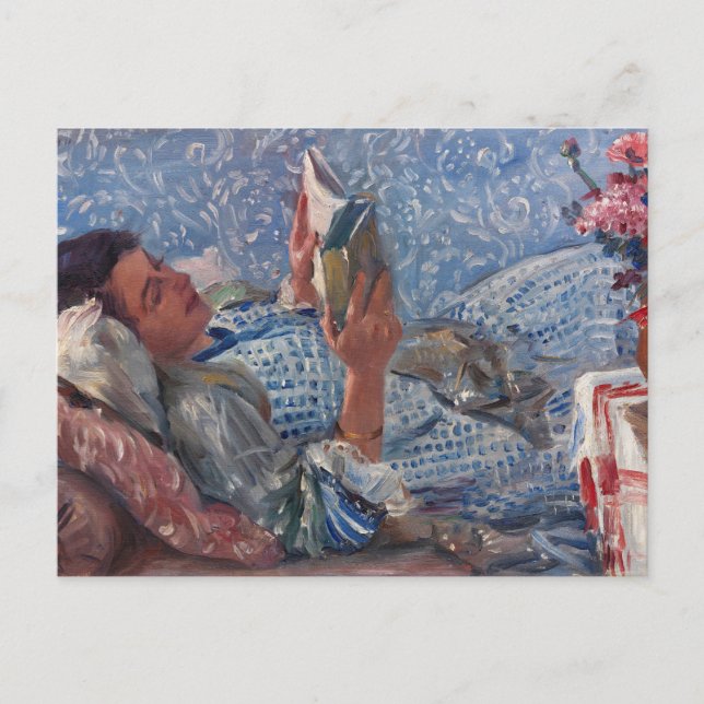 Der Leser | Lovis Corinth Postkarte (Vorderseite)