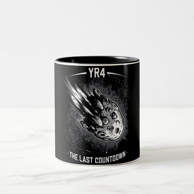 Der letzte Countdown für YR4-Asteroid Zweifarbige Tasse (Mittel)