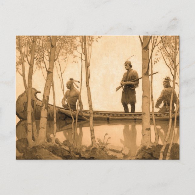 Der Letzte der Mohikaner, 1919 von N. C. Wyeth Postkarte (Vorderseite)