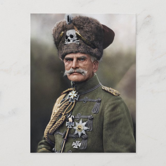 Der letzte Hussar-August von Mackensen 1914 Colori Postkarte (Vorderseite)