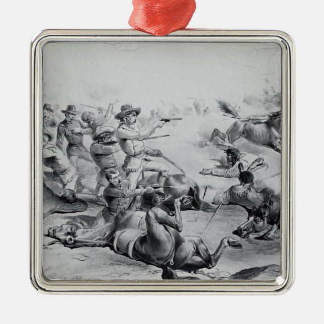 Der letzte Kampf von General Custer Silbernes Ornament (Vorne)