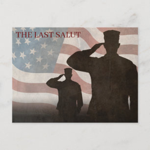 DER LETZTE SALUT VINTAG FEIERTAGSPOSTKARTE