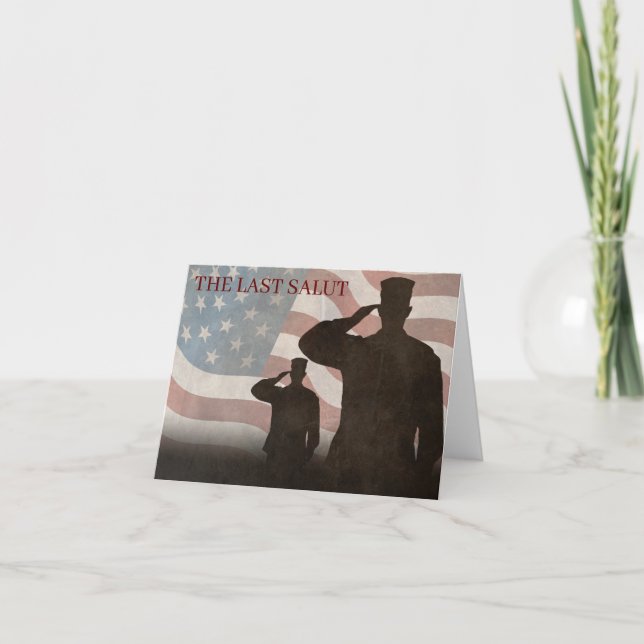 DER LETZTE SALUT VINTAG KARTE (Vorderseite)