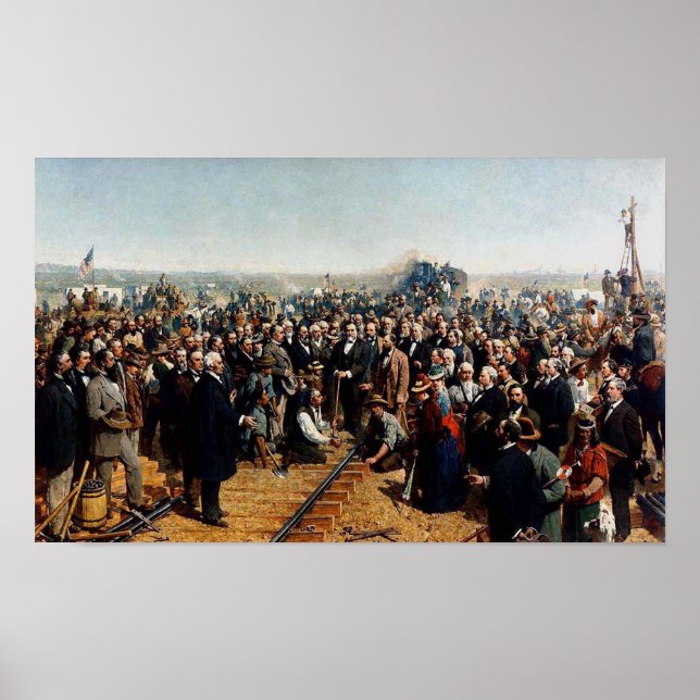 Der letzte Spike von Thomas Hill - datiert 1881 Poster (Vorne)