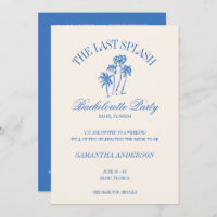 Der letzte Splash Blue Retro Beach Bachelorette