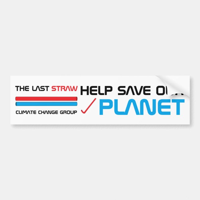 Der letzte Strohhalm, Klimawandel Autoaufkleber (Vorne)