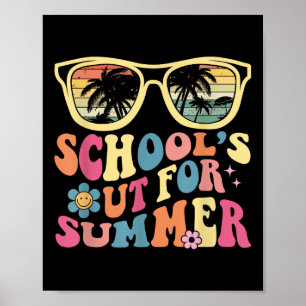 Der letzte Tag der Schule Retro Lehrer Schulen für Poster