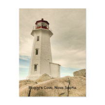 Der Leuchtturm, die Bucht von Peggy, Nova Scotia.