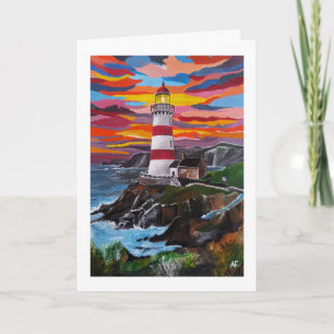 Der Leuchtturm im gemalten Himmel von Alfred Fox Karte
