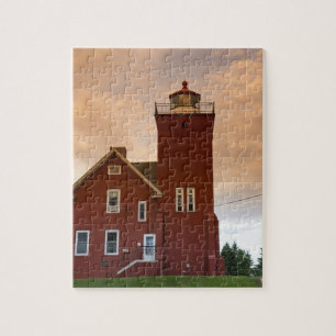 Der Leuchtturm Two Harbors mit Blick auf die Agate