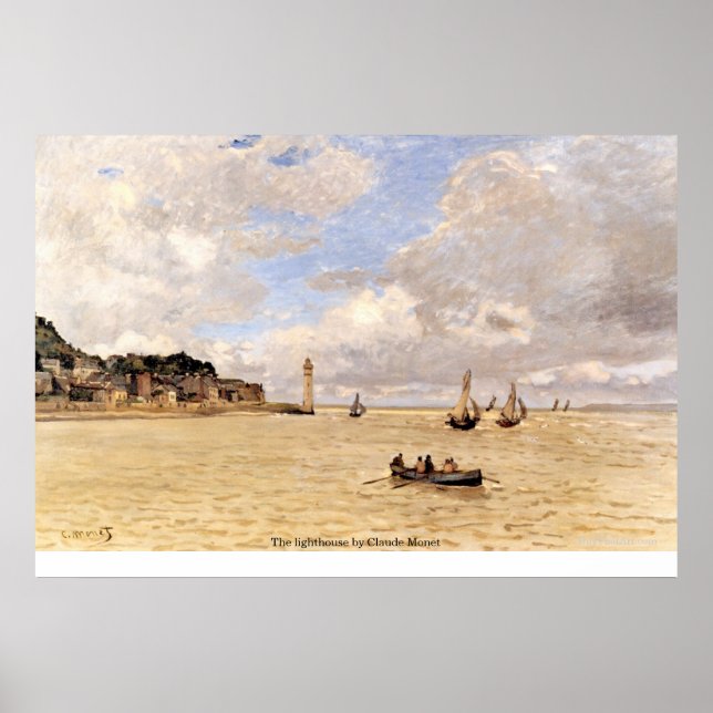 Der Leuchtturm von Claude Monet Poster (Vorne)