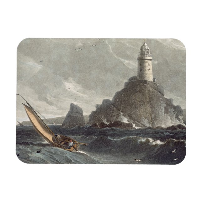 Der Leuchtturm von Lands End, Cornwall, f Magnet (Horizontal)