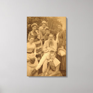 Der Lew Tolstoi Autor mit seiner Familie Leinwanddruck