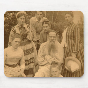 Der Lew Tolstoi Autor mit seiner Familie Mousepad