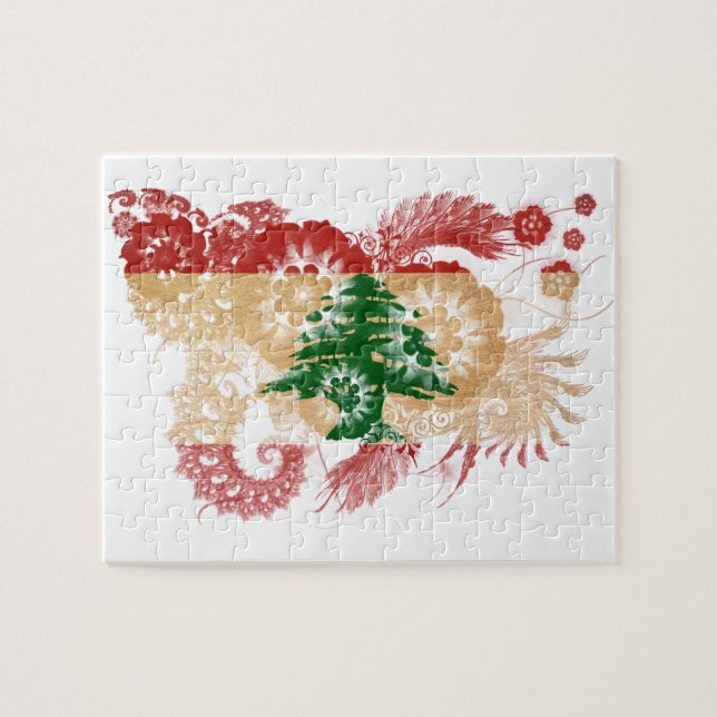 Der Libanon-Flagge (Horizontal)