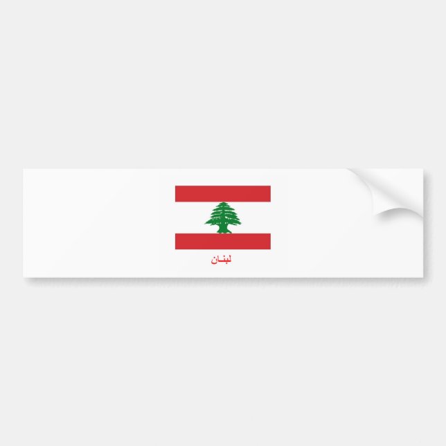 Der Libanon-Flagge Autoaufkleber (Vorne)