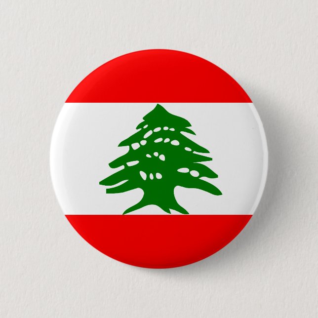Der Libanon-Flagge Button (Vorderseite)
