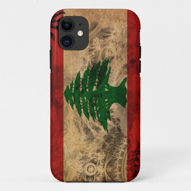 Der Libanon-Flagge Case-Mate iPhone Hülle (Rückseite)